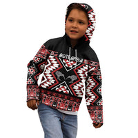 Personalised Taniko Motifs Aotearoa Kid Hoodie Waitangi Kowhaiwhai Kiwi