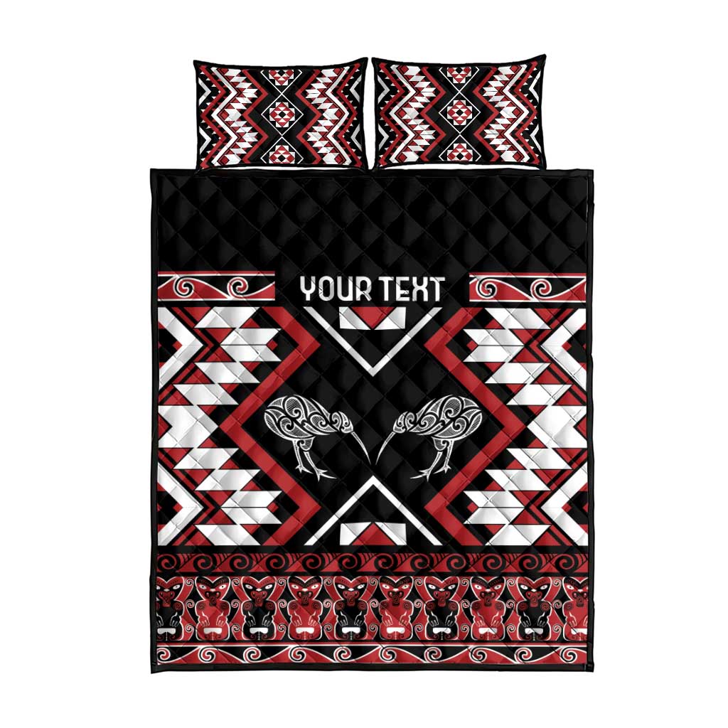 Personalised Taniko Motifs Aotearoa Quilt Bed Set Waitangi Kowhaiwhai Kiwi