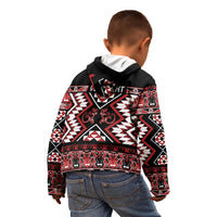 Personalised Aotearoa Waitangi Kid Hoodie Taniko Motifs - Mania Gecko