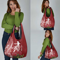 Personalised Hawaii Wahine Grocery Bag Women's Day Ohia Lehua