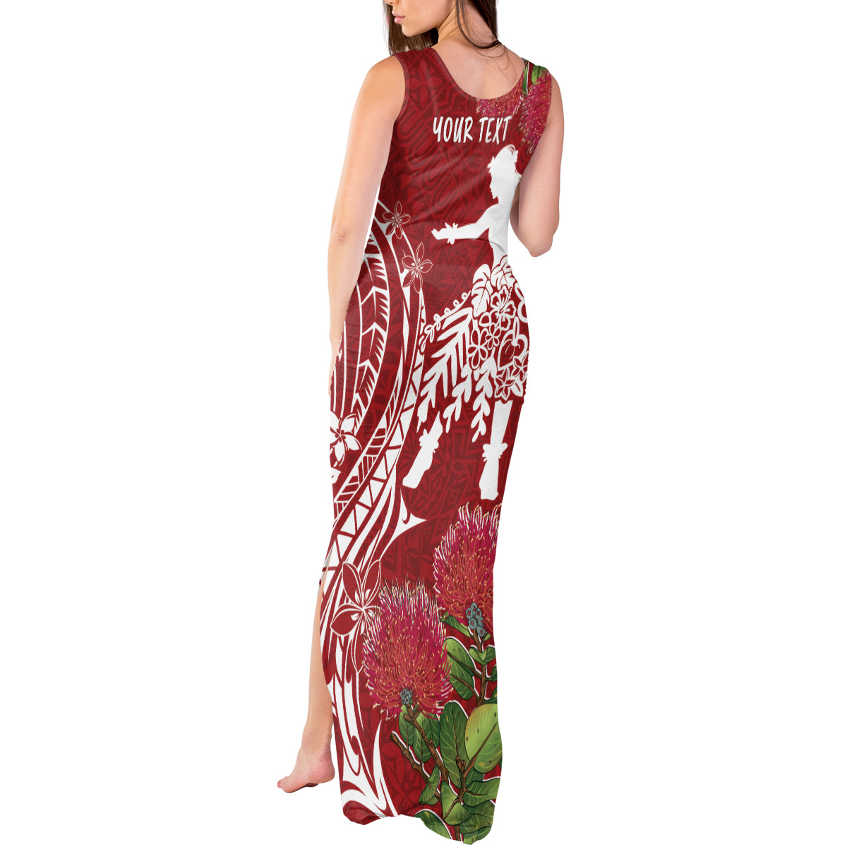 Personalised Hawaii Wahine Tank Maxi Dress Women's Day Ohia Lehua LT7 - Polynesian Pride