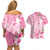 Personalised Hawaii Wahine Couples Matching Off Shoulder Short Dress and Hawaiian Shirt Women's Day Maui Lokelani Roses LT7 - Polynesian Pride
