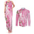 Personalised Hawaii Wahine Couples Matching Tank Maxi Dress and Long Sleeve Button Shirt Women's Day Maui Lokelani Roses LT7 Pink - Polynesian Pride