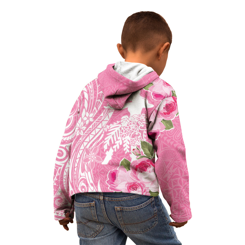Personalised Hawaii Wahine Kid Hoodie Women's Day Maui Lokelani Roses LT7 - Polynesian Pride