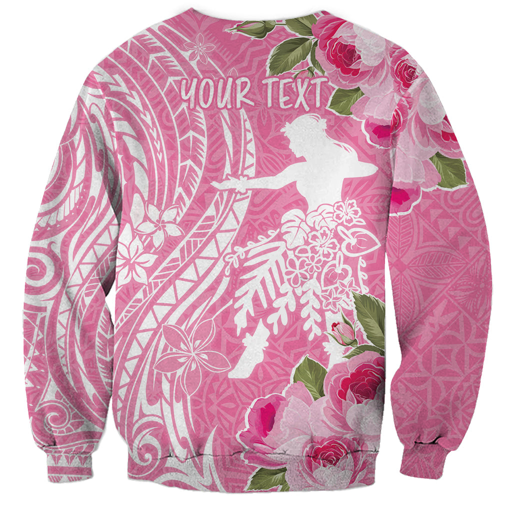 Personalised Hawaii Wahine Sweatshirt Women's Day Maui Lokelani Roses LT7 - Polynesian Pride