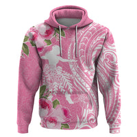 Personalised Hawaii Wahine Zip Hoodie Women's Day Maui Lokelani Roses LT7 Pullover Hoodie Pink - Polynesian Pride