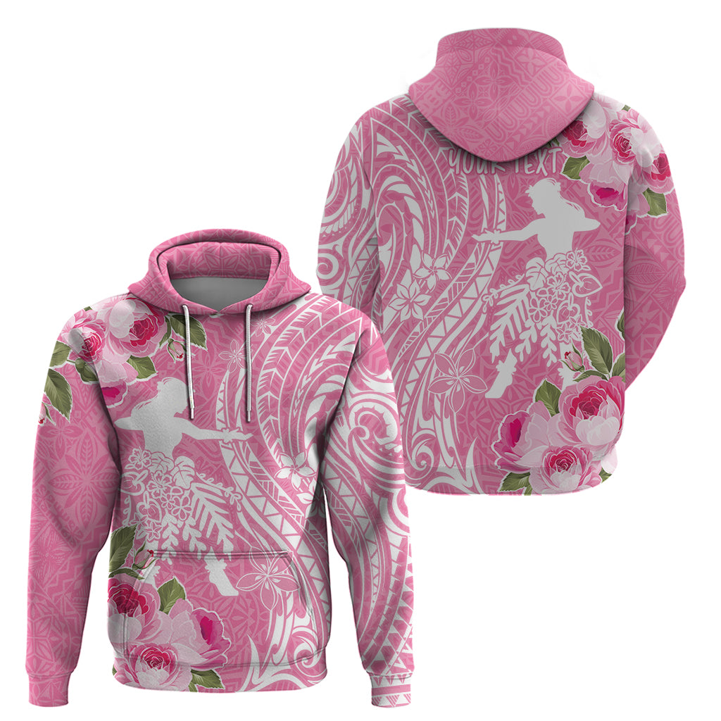 Personalised Hawaii Wahine Zip Hoodie Women's Day Maui Lokelani Roses LT7 - Polynesian Pride