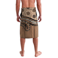 Personalized Tonga Ngatu Lavalava Vintage Brown Manulua Motifs
