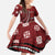 Personalized Tonga Ngatu Family Matching Long Sleeve Bodycon Dress and Hawaiian Shirt Iconic Red Manulua Motifs