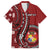 Personalized Tonga Ngatu Family Matching Short Sleeve Bodycon Dress and Hawaiian Shirt Iconic Red Manulua Motifs