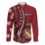 Personalized Tonga Ngatu Family Matching Short Sleeve Bodycon Dress and Hawaiian Shirt Iconic Red Manulua Motifs