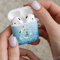 Guam Fishhook Mix Guasali Flowers AirPods Case Dreaming Turquoise LT7 - Polynesian Pride