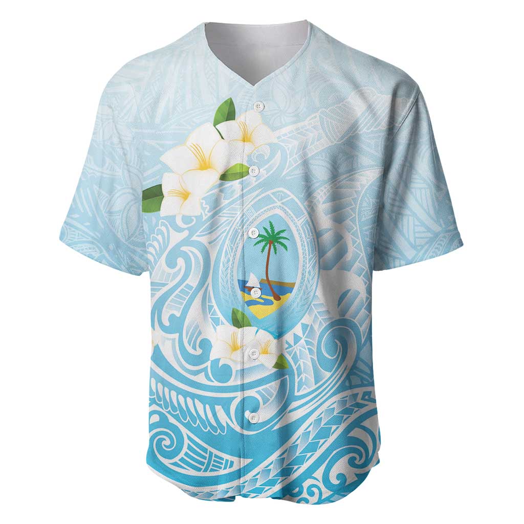 Guam Fishhook Mix Guasali Flowers Baseball Jersey Dreaming Turquoise