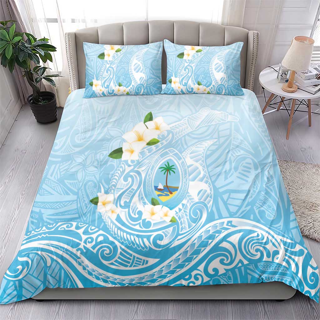 Guam Fishhook Mix Guasali Flowers Bedding Set Dreaming Turquoise LT7 - Polynesian Pride