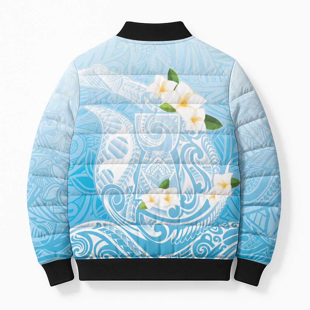 Guam Fishhook Mix Guasali Flowers Bomber Puffer Jacket Dreaming Turquoise