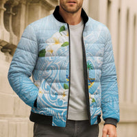 Guam Fishhook Mix Guasali Flowers Bomber Puffer Jacket Dreaming Turquoise