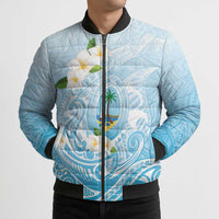 Guam Fishhook Mix Guasali Flowers Bomber Puffer Jacket Dreaming Turquoise