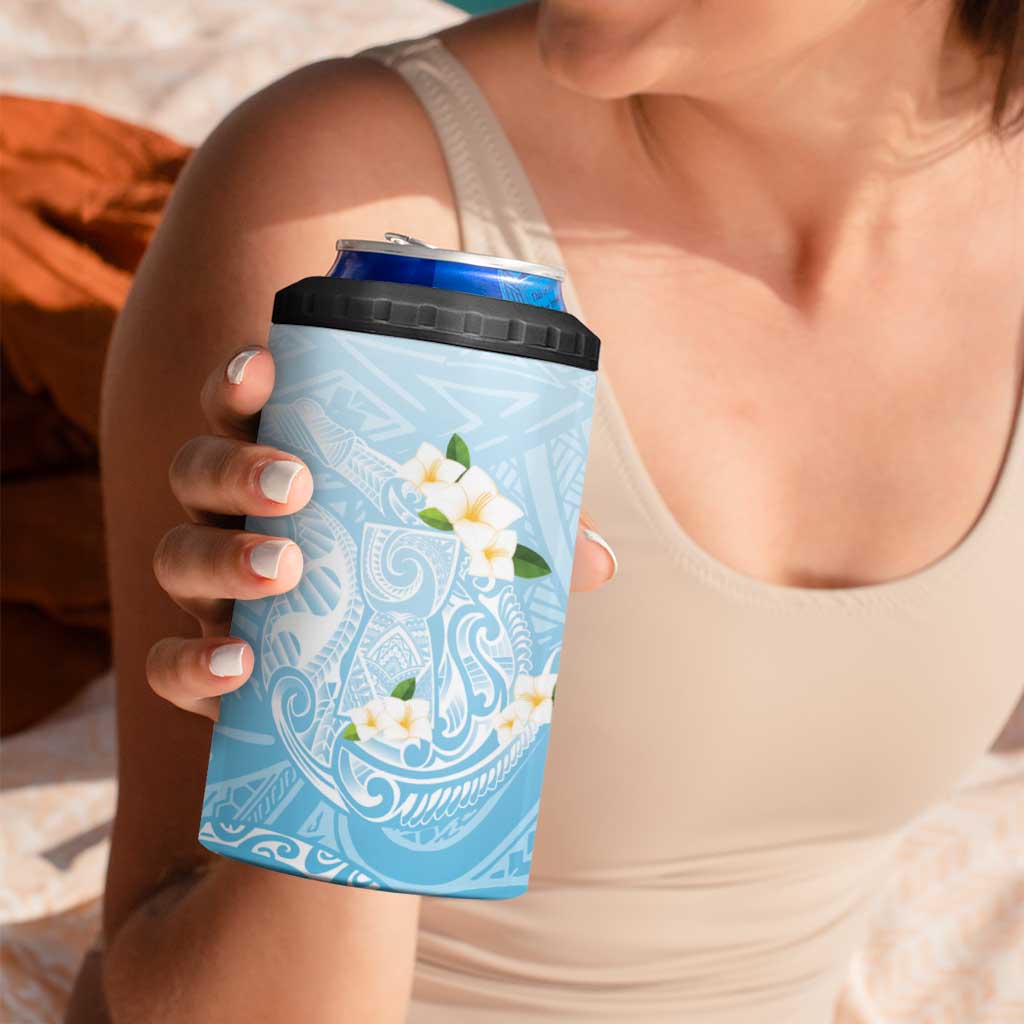 Guam Fishhook Mix Guasali Flowers 4 in 1 Can Cooler Tumbler Dreaming Turquoise