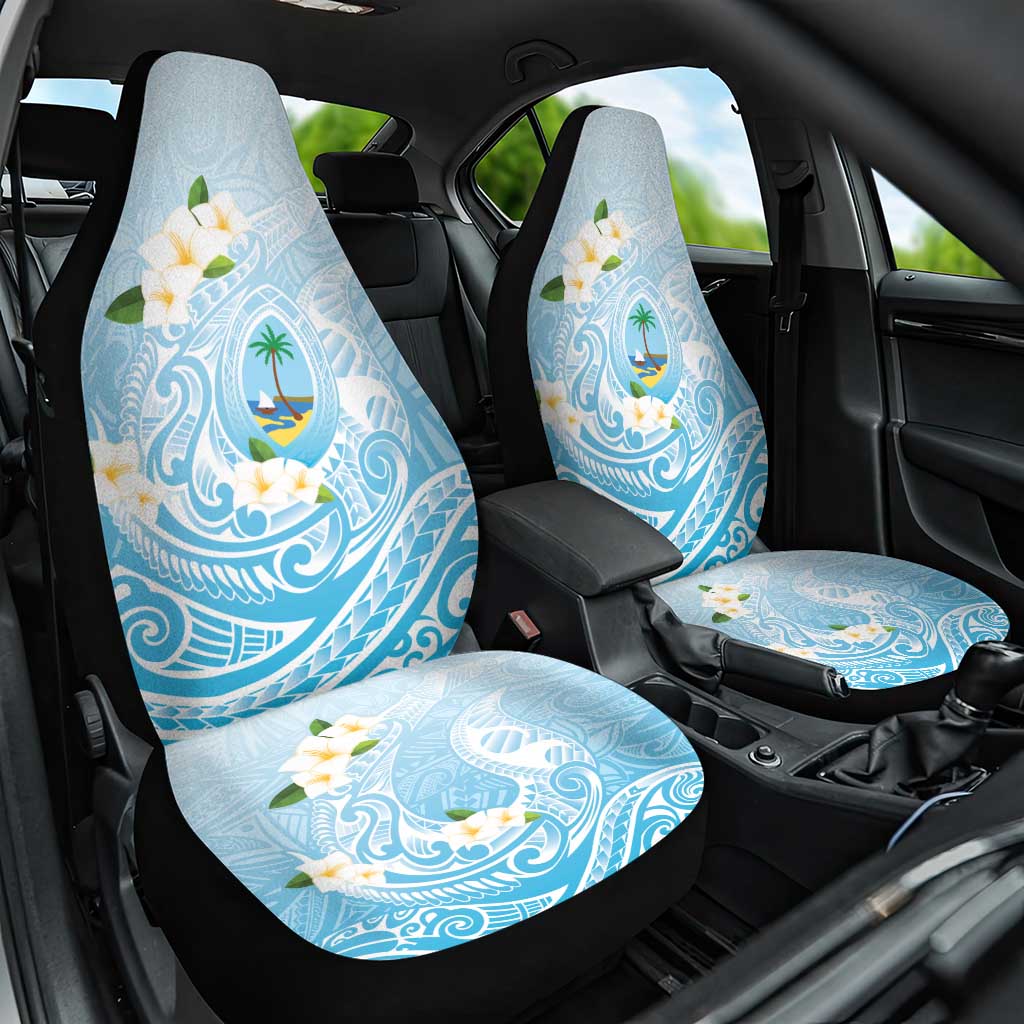 Guam Fishhook Mix Guasali Flowers Car Seat Cover Dreaming Turquoise LT7 One Size Turquoise - Polynesian Pride