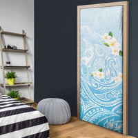 Guam Fishhook Mix Guasali Flowers Door Cover Dreaming Turquoise