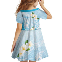 Guam Fishhook Mix Guasali Flowers Family Matching Off Shoulder Short Dress and Hawaiian Shirt Dreaming Turquoise LT7 - Polynesian Pride