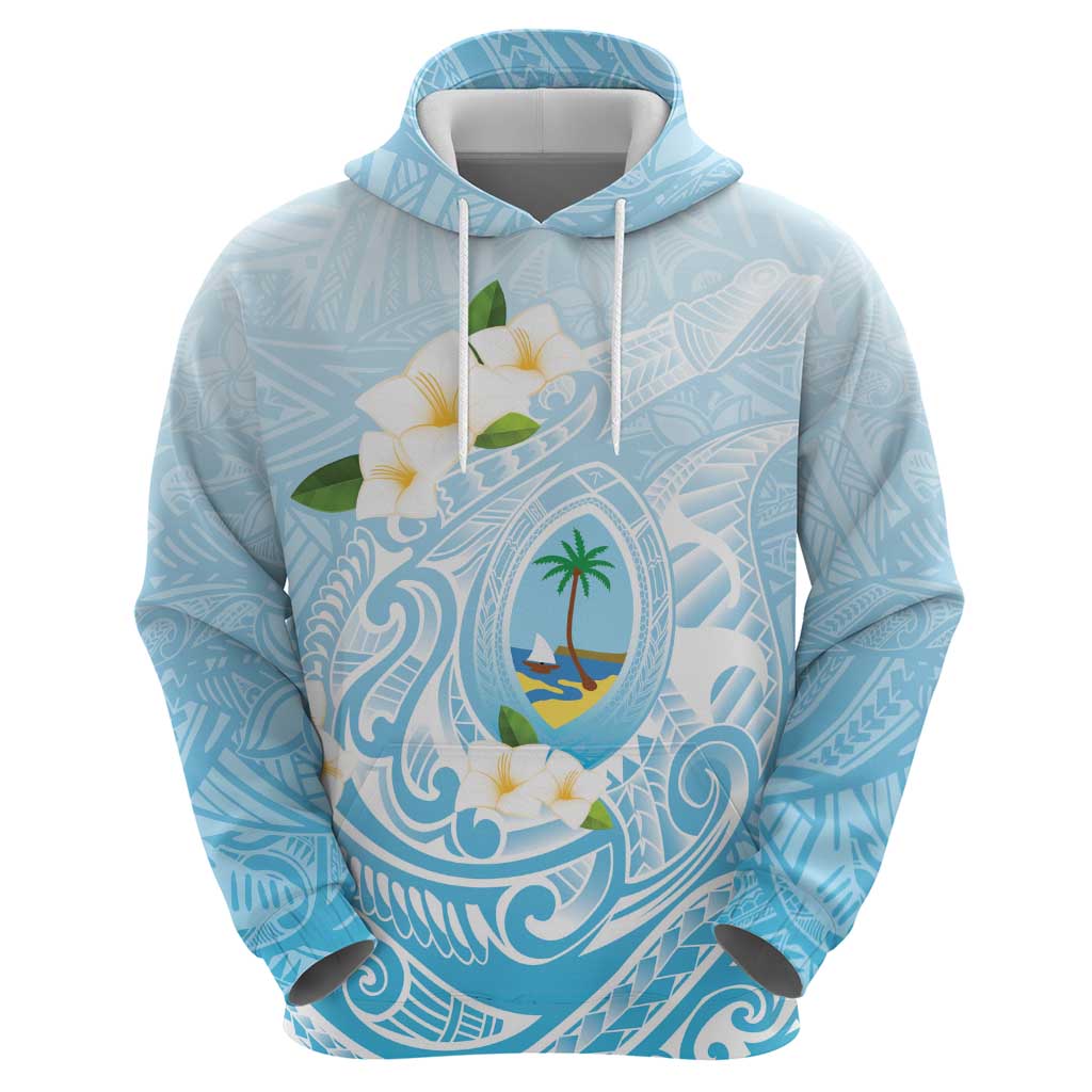 Guam Fishhook Mix Guasali Flowers Hoodie Dreaming Turquoise LT7 - Polynesian Pride