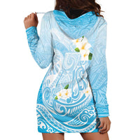 Guam Fishhook Mix Guasali Flowers Hoodie Dress Dreaming Turquoise