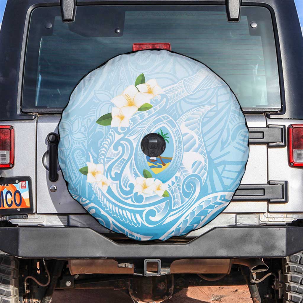 Guam Fishhook Mix Guasali Flowers Spare Tire Cover Dreaming Turquoise