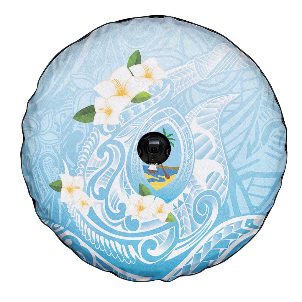 Guam Fishhook Mix Guasali Flowers Spare Tire Cover Dreaming Turquoise