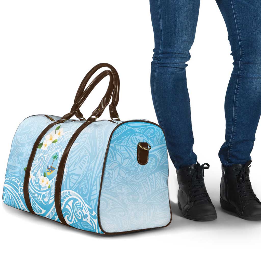 Guam Fishhook Mix Guasali Flowers Travel Bag Dreaming Turquoise LT7 - Polynesian Pride