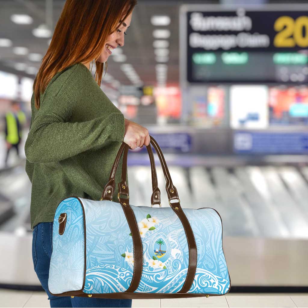 Guam Fishhook Mix Guasali Flowers Travel Bag Dreaming Turquoise LT7 - Polynesian Pride