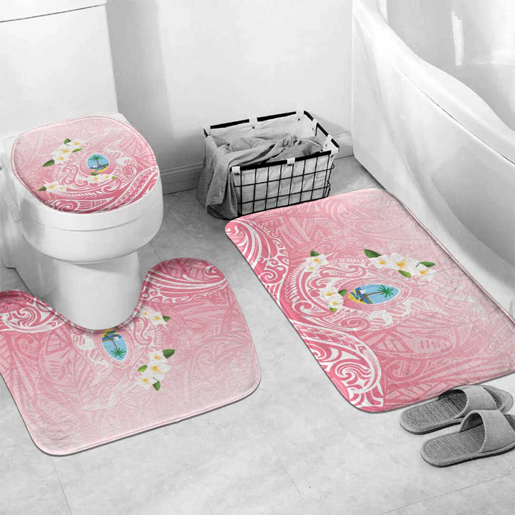 Guam Fishhook Mix Guasali Flowers Bathroom Set Dreaming Coral LT7 Mat Set Only (3 pcs) One Size Pink - Polynesian Pride
