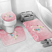 Guam Fishhook Mix Guasali Flowers Bathroom Set Dreaming Coral LT7 Mat Set Only (3 pcs) One Size Pink - Polynesian Pride