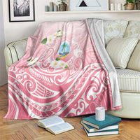 Guam Fishhook Mix Guasali Flowers Blanket Dreaming Coral LT7 Pink - Polynesian Pride