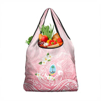 Guam Fishhook Mix Guasali Flowers Grocery Bag Dreaming Coral LT7 1-pack One Size Pink - Polynesian Pride