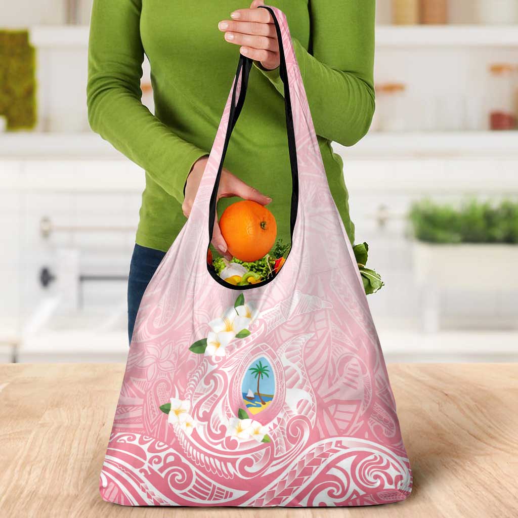 Guam Fishhook Mix Guasali Flowers Grocery Bag Dreaming Coral LT7 - Polynesian Pride