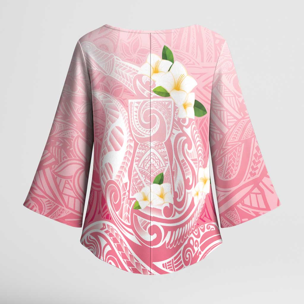Guam Fishhook Mix Guasali Flowers Kimono Sleeve Blouse Dreaming Coral