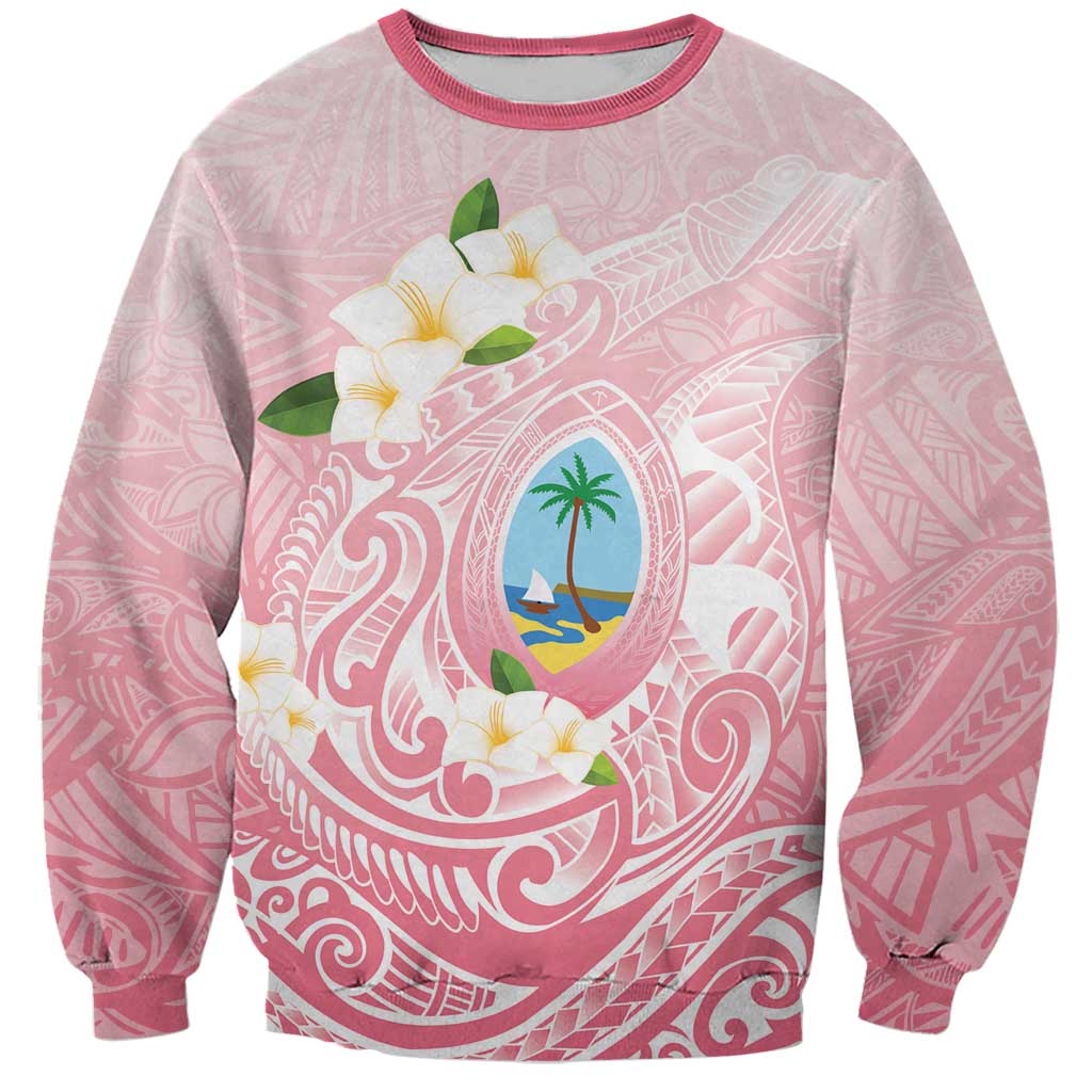 Guam Fishhook Mix Guasali Flowers Sweatshirt Dreaming Coral