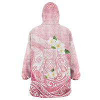 Guam Fishhook Mix Guasali Flowers Wearable Blanket Hoodie Dreaming Coral LT7 - Polynesian Pride