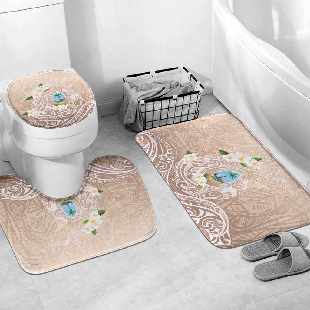 Guam Fishhook Mix Guasali Flowers Bathroom Set Dreaming Hazel LT7 Mat Set Only (3 pcs) One Size Beige - Polynesian Pride