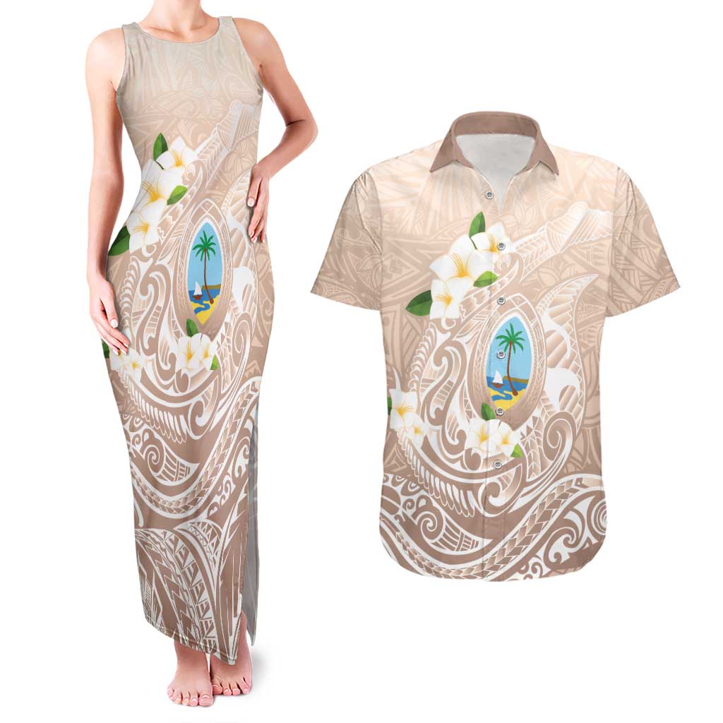 Guam Fishhook Mix Guasali Flowers Couples Matching Tank Maxi Dress and Hawaiian Shirt Dreaming Hazel