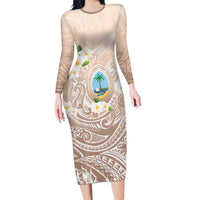 Guam Fishhook Mix Guasali Flowers Family Matching Long Sleeve Bodycon Dress and Hawaiian Shirt Dreaming Hazel