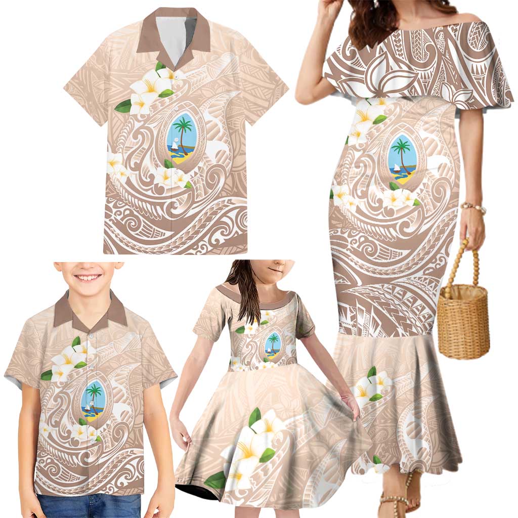 Guam Fishhook Mix Guasali Flowers Family Matching Mermaid Dress and Hawaiian Shirt Dreaming Hazel