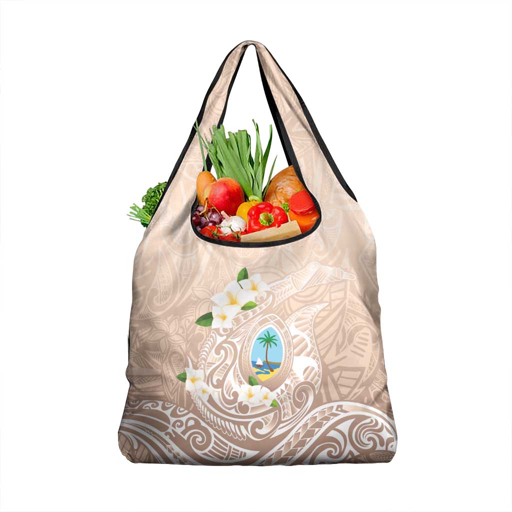 Guam Fishhook Mix Guasali Flowers Grocery Bag Dreaming Hazel LT7 1-pack One Size Beige - Polynesian Pride