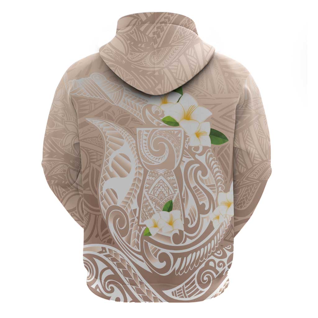Guam Fishhook Mix Guasali Flowers Zip Hoodie Dreaming Hazel LT7 - Polynesian Pride