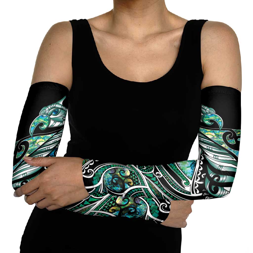 Maori Matariki - Manaia Arm Sleeves Emerald Paua Shell