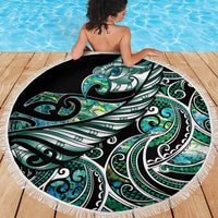 Maori Matariki - Manaia Beach Blanket Emerald Paua Shell LT7 - Polynesian Pride