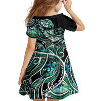 Maori Matariki - Manaia Family Matching Tank Maxi Dress and Hawaiian Shirt Emerald Paua Shell