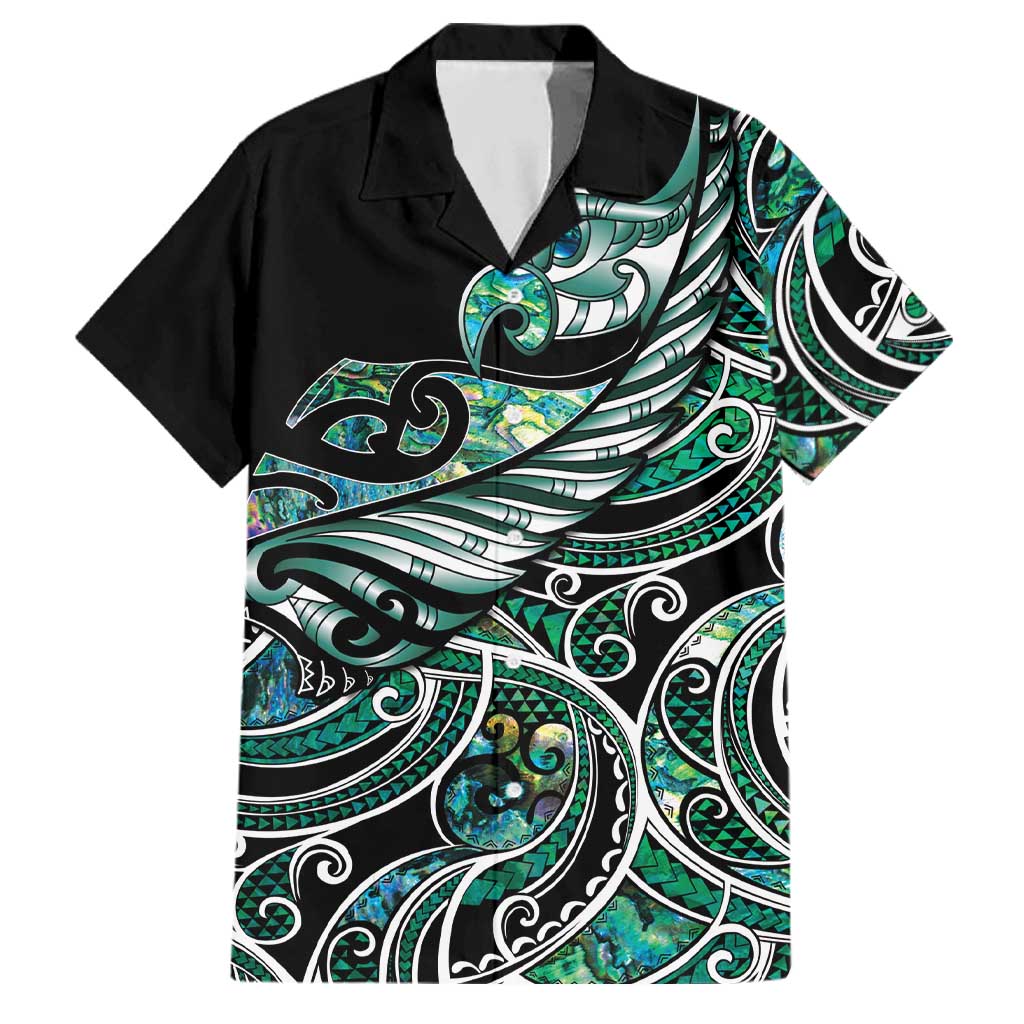 Maori Matariki - Manaia Family Matching Tank Maxi Dress and Hawaiian Shirt Emerald Paua Shell
