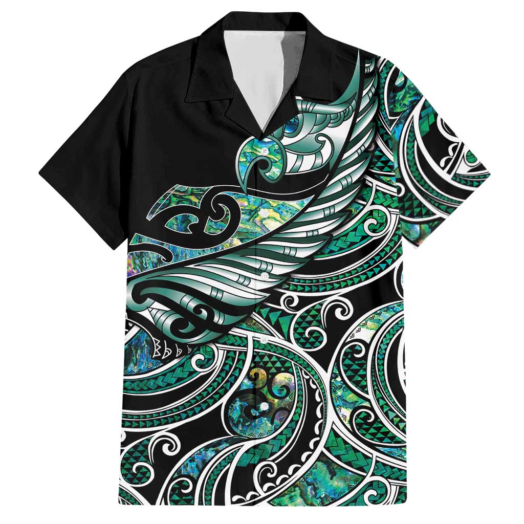 Maori Matariki - Manaia Hawaiian Shirt Emerald Paua Shell LT7 Green - Polynesian Pride